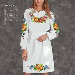 Заготовка для вишиванки Сукня жіноча ПЖ-023 ТМ "Кольорова"