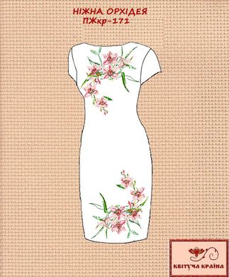 Заготовка для вишиванки Плаття жіноче короткий рукав ПЖкр-171 ТМ "Квітуча країна"