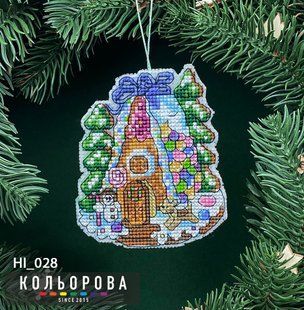 Новорічна іграшка на пластиковій основі НІ_028 "Солодке свято"