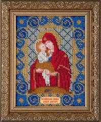 Схема для вышивки бисером Почаевская икона Божьей Матери И-068 (габардин)