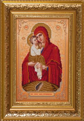 Схема для вышивки бисером Почаевская икона Божьей Матери И-019 (габардин)