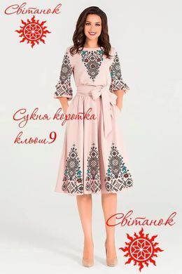 Заготовка для вишиванки Сукня жіноча коротка Кльош 9 ТМ "Світанок"
