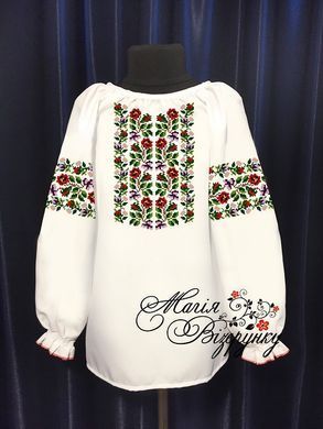 Заготовка вишиванки для дівчинки сорочка дитяча на 4-7, 8-10 років Д19 ТМ "Магія візерунку"