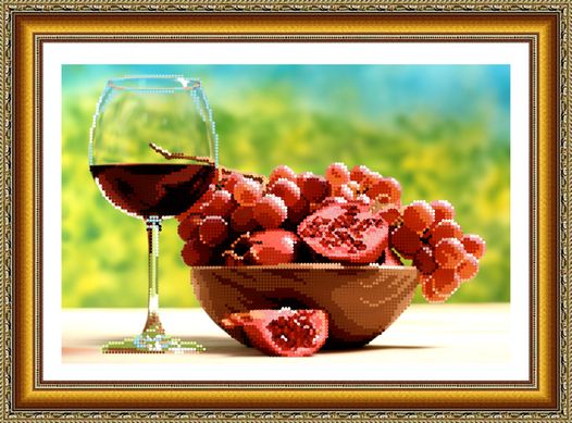 Схема для вишивки бісером Червоне вино ФН-012 (габардин)