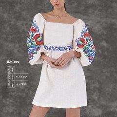 Заготовка для вишиванки Сукня жіноча ПЖ-029 ТМ "Кольорова"