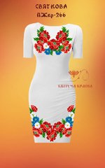 Заготовка для вишиванки Плаття жіноче короткий рукав ПЖкр-266 ТМ "Квітуча країна"