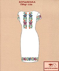 Заготовка для вышиванки Платье женское короткий рукав ПЖкр-186 ТМ "Квітуча країна"