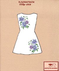 Заготовка для вышиванки Платье подростковое без рукавов ППбр-033 ТМ "Квітуча країна"