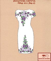 Заготовка для вишиванки Плаття жіноче короткий рукав ПЖкр-211 варіант 2 ТМ "Квітуча країна"
