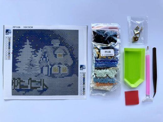 Набор алмазной мозаики Зима ТМ ColorArt 15х15 см PP1106