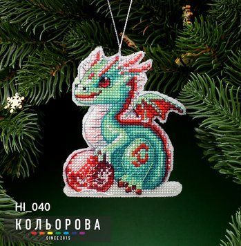 Новорічна іграшка на пластиковій основі НІ_040 "Символ щасливих змін"