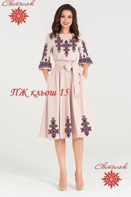 Заготовка для вишиванки Сукня жіноча коротка Кльош 15 ТМ "Світанок"