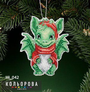 Новорічна іграшка на пластиковій основі НІ_042 "Милий бешкетник"