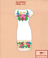 Заготовка для вишиванки Плаття жіноче короткий рукав ПЖкр-193 ТМ "Квітуча країна"
