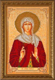 Схема для вышивки бисером Св. Лариса И-032 (габардин)