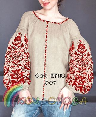 Заготовка для вишиванки Блуза жіноча СЖ-ЕТНО-007 ТМ "Кольорова"