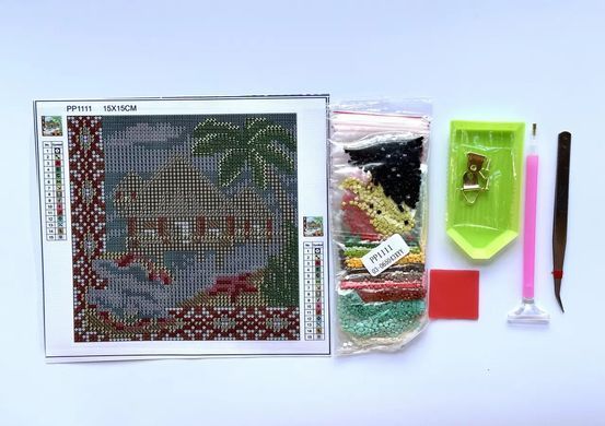 Набор алмазной мозаики Морской пейзаж ТМ ColorArt 15х15 см PP1111