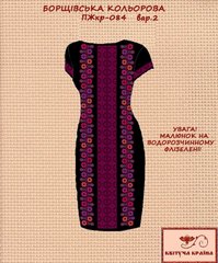 Заготовка для вишиванки Плаття жіноче короткий рукав ПЖкр-084 варіант 2 ТМ "Квітуча країна"
