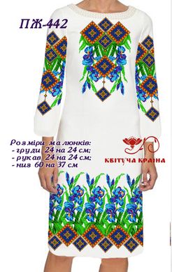 Заготовка для вишиванки Плаття жіноче ПЖ-442 ТМ "Квітуча країна"