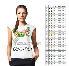Заготовка для вишиванки Блуза жіноча без рукавів БЖ-014 ТМ "Кольорова"