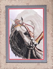 Схема для вышивки бисером Белый конь Т-038 (габардин)