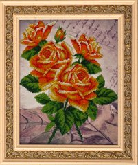 Схема для вишивки бісером Жовті троянди К-039 (габардин)