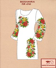 Заготовка для вишиванки Плаття жіноче ПЖ-090 ТМ "Квітуча країна"