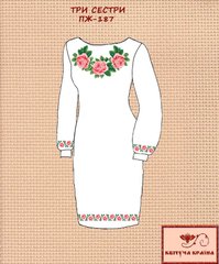 Заготовка для вишиванки Плаття жіноче ПЖ-187 ТМ "Квітуча країна"