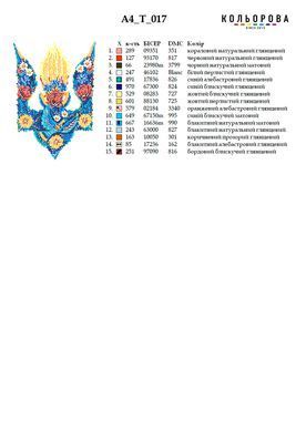 Термоналіпка для вишивання ТМ Кольорова А-4 (18х29 см.) А4 Т-017
