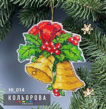 Новорічна іграшка на пластиковій основі НІ_014 "Мелодія Різдва"