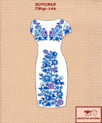 Заготовка для вишиванки Плаття жіноче короткий рукав ПЖкр-148 ТМ "Квітуча країна"