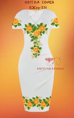 Заготовка для вишиванки Плаття жіноче короткий рукав ПЖкр-231 ТМ "Квітуча країна"