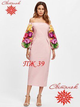 Заготовка для вишиванки сукня жіноча ПЖ-39 ТМ "Світанок"