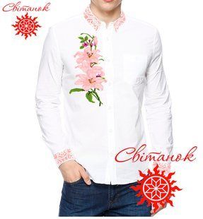 Заготовка для вишиванки сорочка чоловіча ЧС-Лілії ТМ "Світанок"