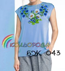 Заготовка для вишиванки Блуза жіноча без рукавів БЖ-043 ТМ "Кольорова"