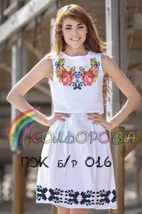 Заготовка для вишиванки Сукня жіноча без рукавів ПЖб/р-016 ТМ "Кольорова"