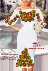 Заготовка для вишиванки Плаття жіноче ПЖ-378 ТМ "Квітуча країна"