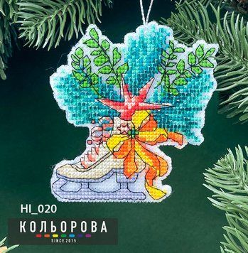 Новорічна іграшка на пластиковій основі НІ_020 "Зимова казка"