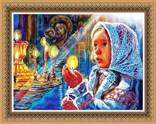 Схема для вышивки бисером Молюсь ФЛ-002 (габардин)