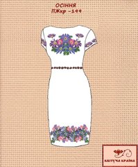 Заготовка для вишиванки Плаття жіноче короткий рукав ПЖкр-199 ТМ "Квітуча країна"